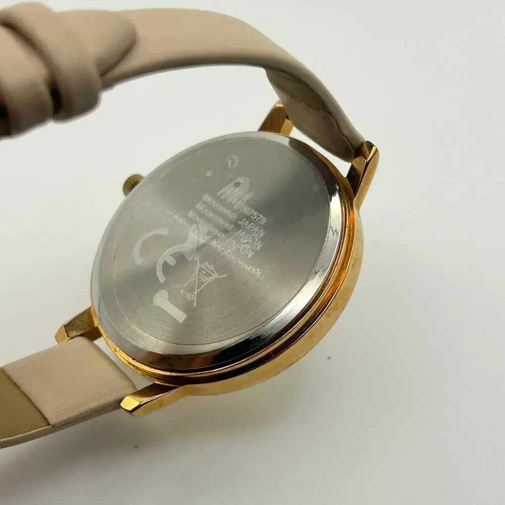 H&M Women’s Rose Gold Minimalist Watch Working New Battery